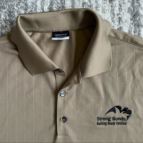 Nike Golf Polo Shirt Dri-Fit Strong Bonds Brown Men Size XL - Picture 3 of 7